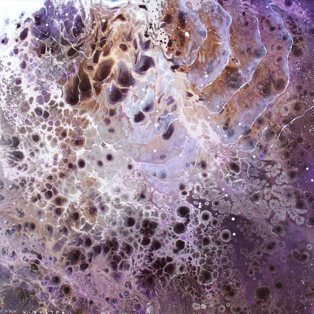 Textile Emma Lindström, Kiiahlo 3 Lilac Purple Modern Abstract Painting by Swedish Contemporary Artist, 2017 For Sale - Image 7 of 7