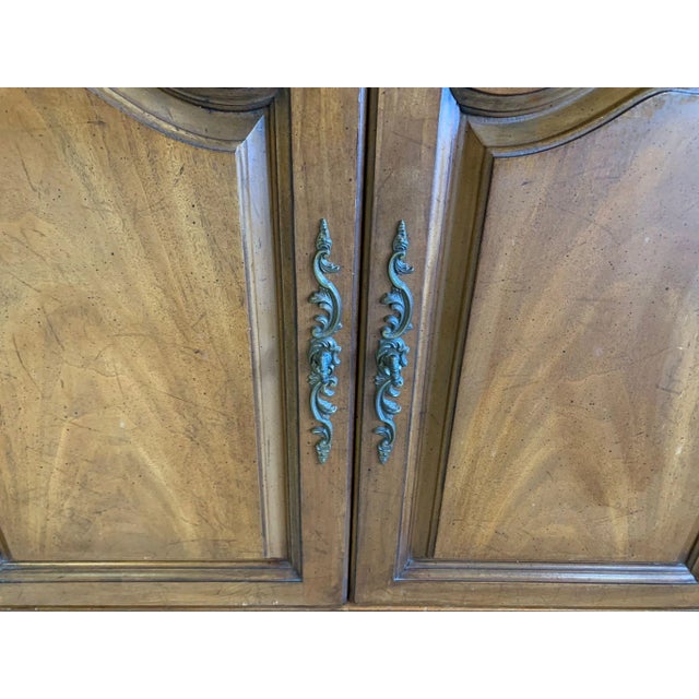 Mid 20th Century Drop Fold Out Dry Bar Tea Serving Cart With Cabinet For Sale - Image 10 of 10