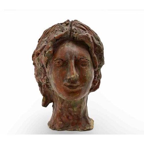 1960s Sirio Pellegrini, Portrait, 1960s, Terracotta For Sale - Image 5 of 5