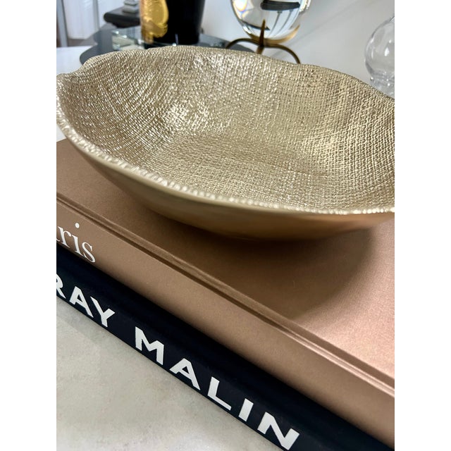 Beatriz Ball Sierra Modern Foglia Leaf Medium Tray Gold main image 1