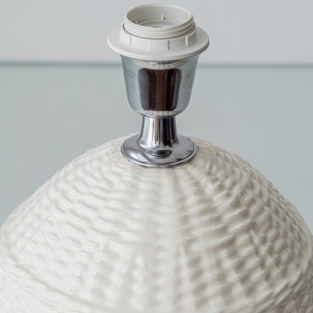Vintage Spanish Ceramic Faux Wicker Table Lamps with New Jute Shades, 1970s, Set of 2 For Sale - Image 12 of 18