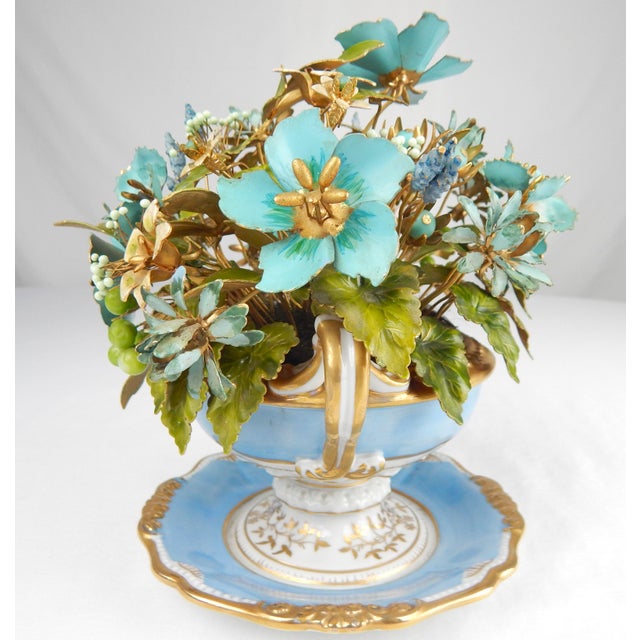 1970s "Fleurs Des Siècles" Enamel Floral Bouquet in Cachepot, Attributed to Jane Hutcheson For Sale - Image 9 of 12