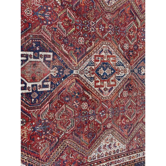 Textile 19th Century Shiraz Rug, 1890s For Sale - Image 7 of 18