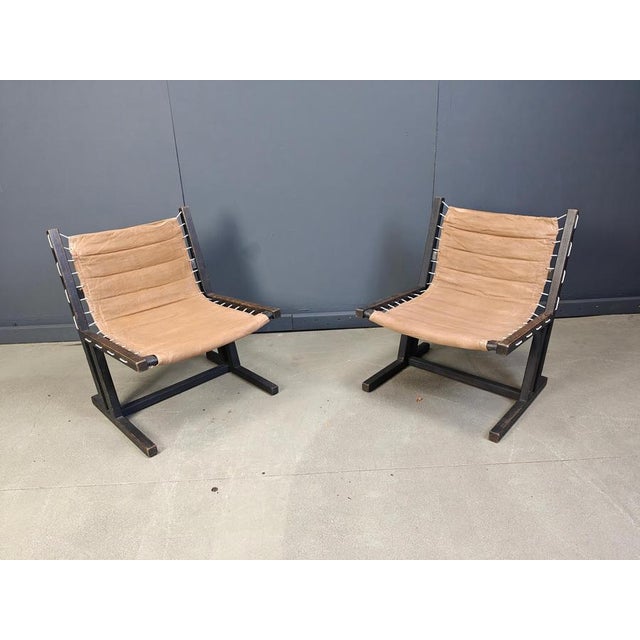 Canvas & Rope Lounge Chairs from Casala, West Germany, 1970s, Set of 2 For Sale - Image 12 of 13