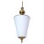 Metal Mid Century Italian Opaline Pendant Lamp For Sale - Image 7 of 7