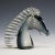Mid-Century Modern Stylized Murano Horse Head Sculpture in Sommerso Glass For Sale - Image 3 of 8