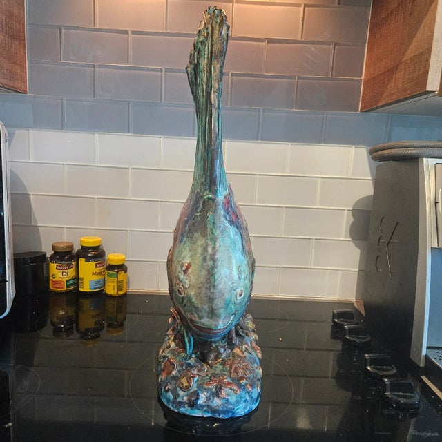 1950s Italian Mid Century Angel Fish Ceramic Sculpture by E Pattarino For Sale - Image 10 of 11