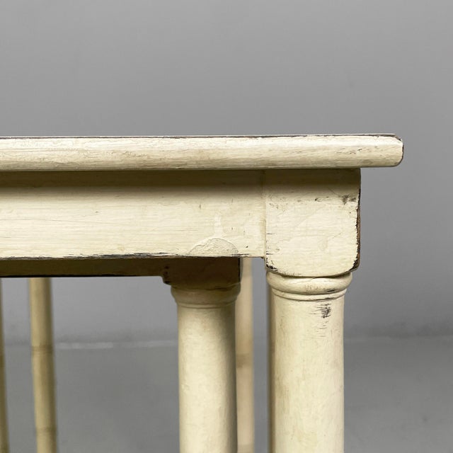 Mid-Century Modern Italian Coffee Tables in White Wood, 1940s, Set of 2 For Sale - Image 15 of 18