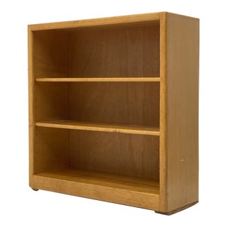 Vintage Wood Bookcase With Adjustable Shelves For Sale