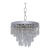 Vintage Crystal Upside Down Waterfall Chandelier With Ornate Silver-Tone Rim For Sale