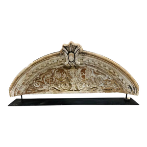 Vintage Hand Carved Stone Transom on Stand