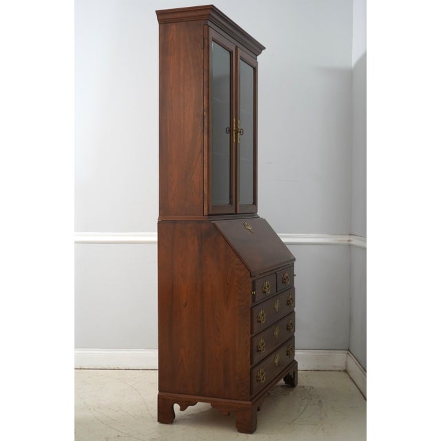 Age: C.1989 Details: Solid Cherry 2 Piece Beveled Glass Bracket Feet Dovetailed Drawer Construction High Quality...