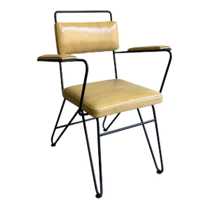 Mid-Century Modern Wrought Iron Armchair Attributed to Dan Johnson, Pacific Iron