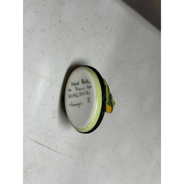 19th Century Antique Porcelain Frog Limoges Box For Sale - Image 5 of 5