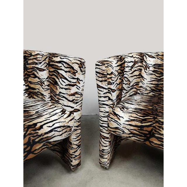 Vintage Lounge Chairs with Tiger Print, 1990s, Set of 2 For Sale - Image 6 of 6