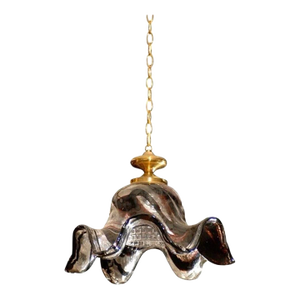 Orrefors Mid-Century Large Art Glass Pendant by Carl Fagerlund C. 1970
