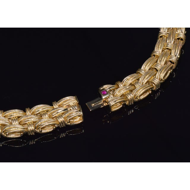 Roberto Coin Appassionata Solid 18k Yellow Gold Woven Collar Necklace – 77 Grams For Sale - Image 13 of 16
