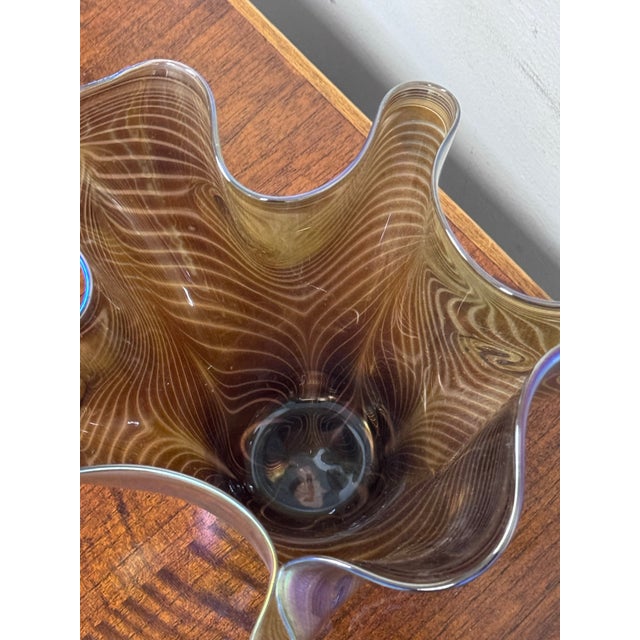 Circa 1994 Bruce Freund Handblown Glass Vase For Sale In San Francisco - Image 6 of 12