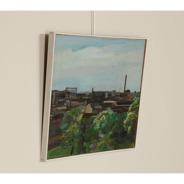 Traditional Ben Levene Original Oil Painting, Industrial Landscape For Sale - Image 3 of 12