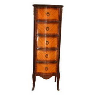 19th C. French Louis XV Inlaid Lingerie Chest/Semainier For Sale