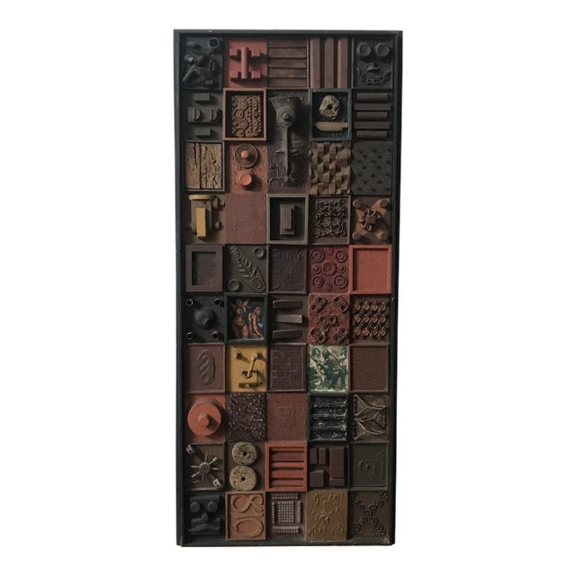 1970s Large Brutalist Wall Sculpture in the Style of Paul Evans For Sale