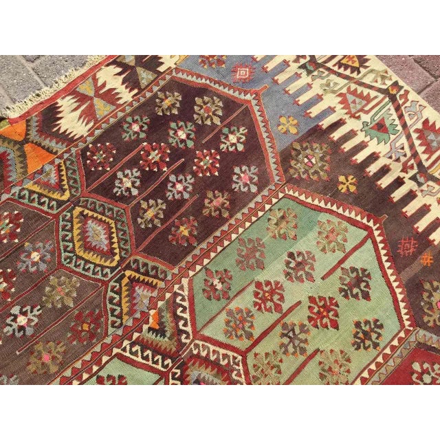Oversized Vintage Turkish Kilim Rug - 75" X 180" For Sale In Raleigh - Image 6 of 11