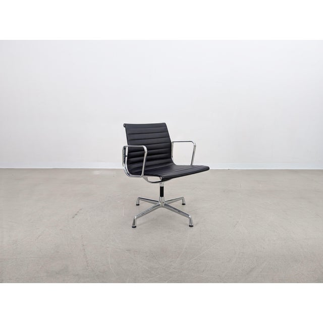 EA 108 Chair in Black Leather by Charles & Ray Eames for Vitra For Sale - Image 5 of 13