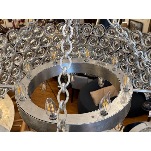 Silver Aerin for Visual Comfort Signature Lesina 16-Light Chandelier For Sale - Image 8 of 12