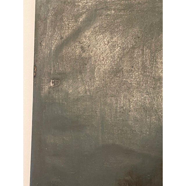 1900 - 1909 Dark Academia Antique Winter Landscape With Rabbit Painting Oil on Canvas Fine Art For Sale - Image 5 of 8