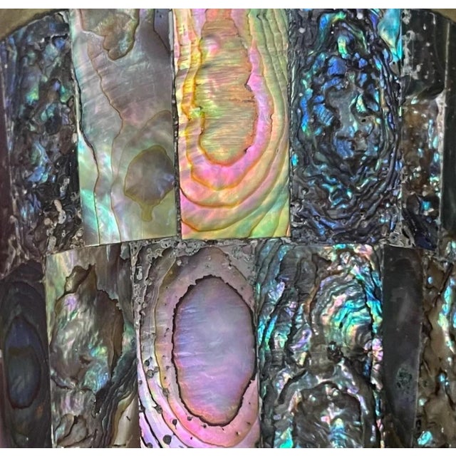 The very rare vintage silver cup by modernist Mexican silversmith Joco. The cup is lined with panels of thick iridescent...