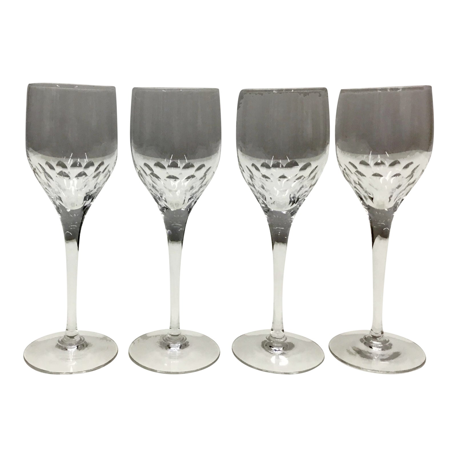 Orrefors Sweden Prelude Crystal Port Wine Glasses Set of 4 Chairish