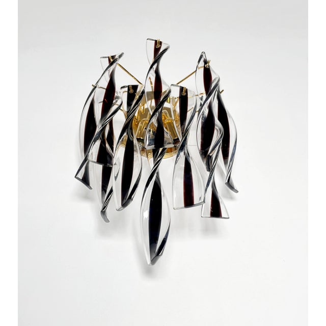 Mid-Century Modern Murano Wall Sconces with Amethyst Glasses, 1990s, Set of 2 For Sale - Image 3 of 18