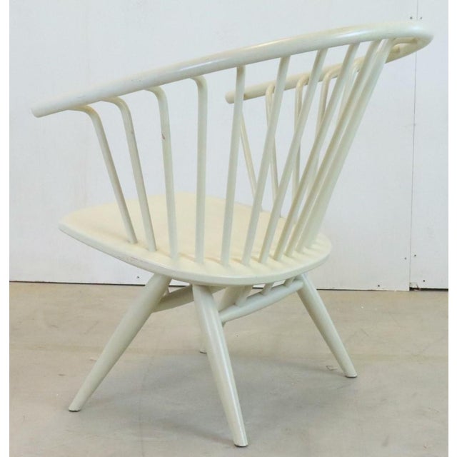 White Vintage Crinolette Armchair by Ilmari Tapiovaara for Asko For Sale - Image 8 of 16