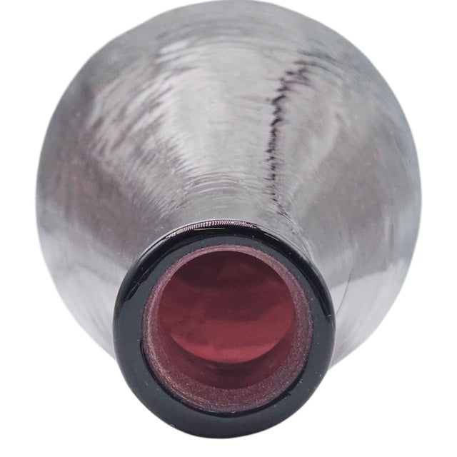 Amethyst Winslow Anderson for Blenko 920m Amethyst Crackle Glass Decanter With Clear Stopper For Sale - Image 8 of 12