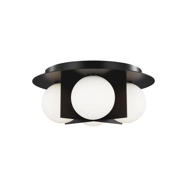 Mid-Century Modern Visual Comfort Modern Orbel Ceiling LED Matte Black For Sale - Image 3 of 3