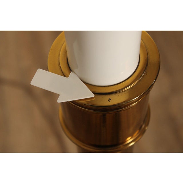 Vintage Brass Floor Lamp With Shade For Sale - Image 18 of 18