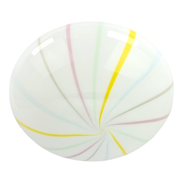 1980s Mid Century Murano Glass Candy Swirl For Sale