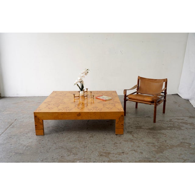 Large Burlwood Coffee / Cocktail Table Stunning early 1970’s Attributed to Milo Baughman for Thayer Coggin coffee table in...