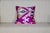 Pink Boukhara Ikat Pillow For Sale - Image 4 of 4