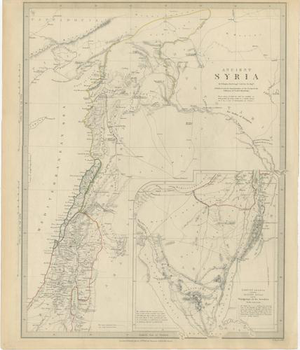 Map of Syria with Palestine, Jerusalem and Mount Sinai, 1843