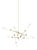 Visual Comfort Modern Linger 12-Light Abstract Chandelier LED Natural Brass For Sale