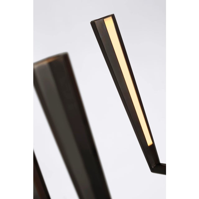 Thomas O'Brien for Visual Comfort Signature Galahad Large Linear Chandelier in Bronze For Sale - Image 11 of 12