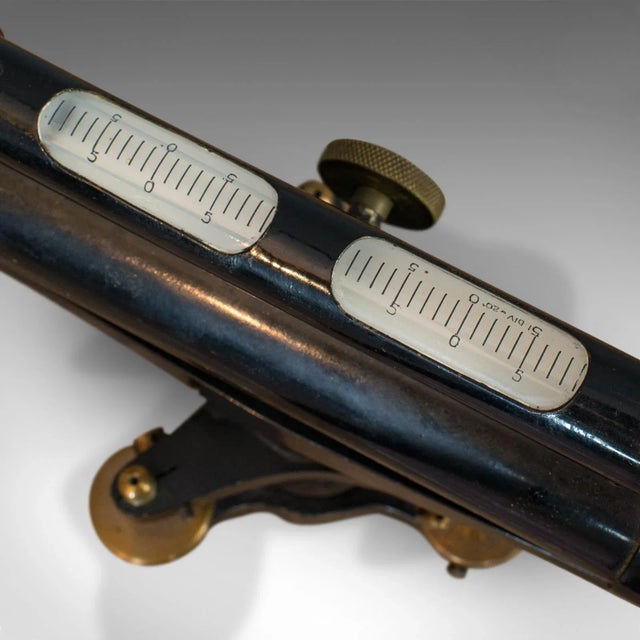 1920s Halden & Sons Brass Surveyor's Level with Box - 2 Pieces For Sale - Image 10 of 13