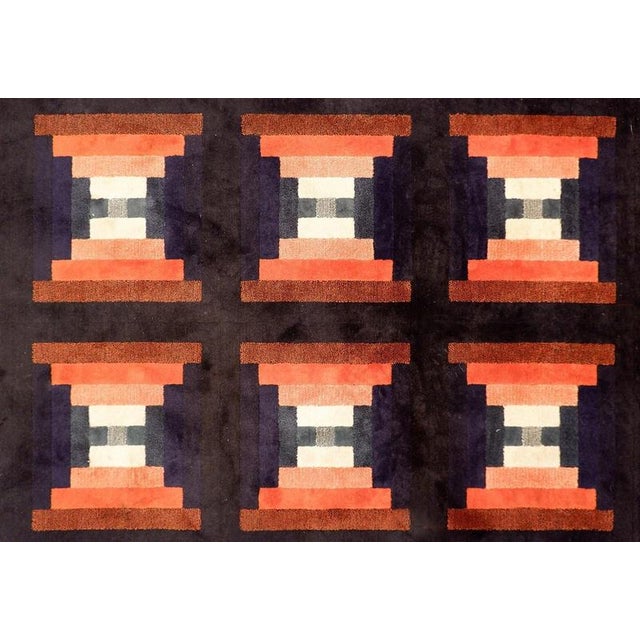 Spanish Geometric Short Pile Rug, 1970s For Sale - Image 4 of 7