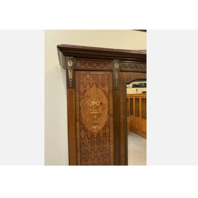 Brown Antique Art Nouveau Linen or Crockery Cupboard, 1910 For Sale - Image 8 of 14