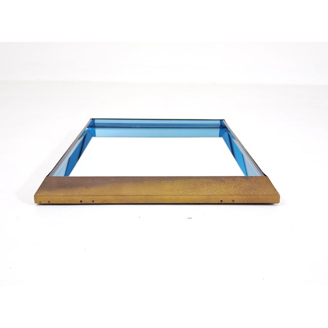 Fontana Arte Mirror Mod 2172A in Brass and Colored Glass by Max Ingrand for Fontana Arte, 1960 For Sale - Image 4 of 18