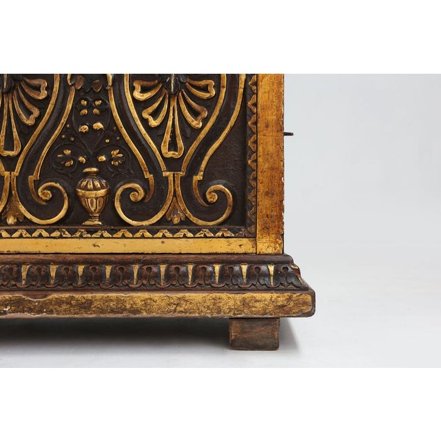 Venetian Carved and Polychroom Oak Chest For Sale - Image 9 of 18