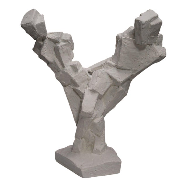 Cubist Abstract Sculpture, 1940s, Plaster For Sale