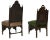 1920s Pair of Chairs With Mother of Pearl and Bone Inlaid For Sale - Image 4 of 4