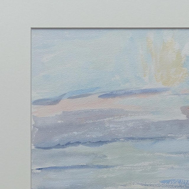 Late 20th Century Original Seascape Watercolor Signed For Sale In New York - Image 6 of 6